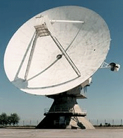 large steerable radar dish at Chilbolton Observatory in Hampshire