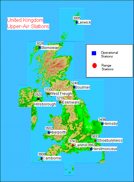 Map of Upper Air Network